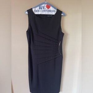 Ivanka Trump Black Sunburst Sheath Dress Size 8